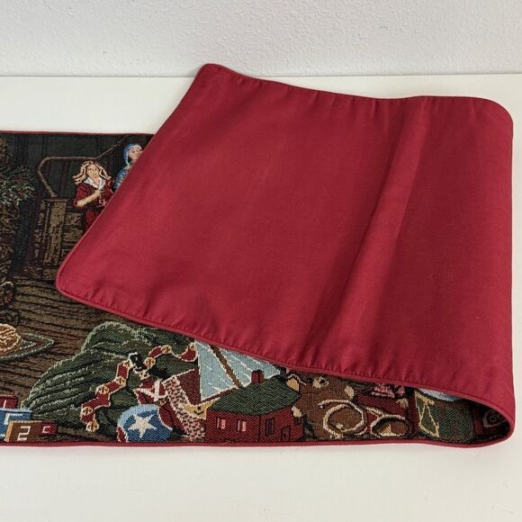 Vintage Coca-Cola Christmas Tapestry Table Runner 12x36 - Picture 5 of 7